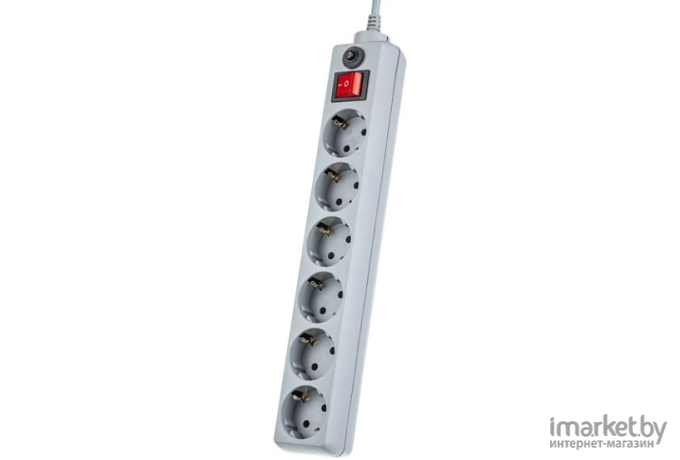 Сетевой фильтр Perfeo Power Plus 6 Sockets 1.8m PF-PP-6/1.8-G Grey [PF_A4671]