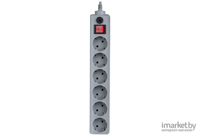 Сетевой фильтр Perfeo Power Plus 6 Sockets 3m PF-PP-6/3.0-G Grey [PF_A4673]