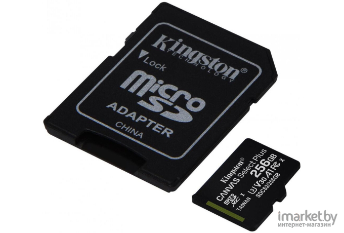 Карта памяти Kingston microSDHC 256GB microSDXC Class10 UHS-I Canvas Select up 100MB/s [SDCS2/256GB]