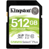 Карта памяти Kingston SDHC 512Gb Class10 Canvas Select 100R CL10 UHS-I [SDS2/512GB]