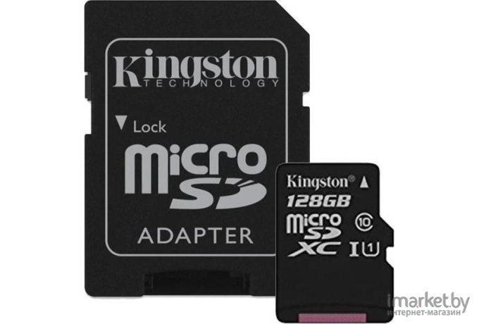 Карта памяти Kingston SDHC 128Gb Class10 Canvas Select 100R CL10 UHS-I [SDS2/128GB]