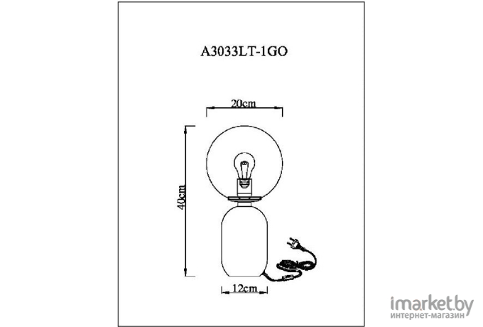 Настольная лампа Arte Lamp A3033LT-1GO