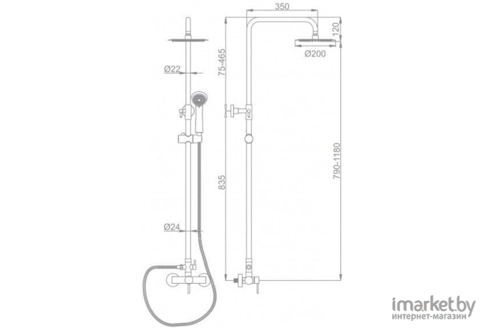 Душевая система Ledeme L72405