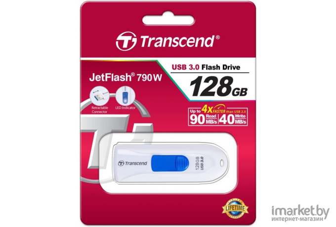 USB Flash Transcend JetFlash 790 128GB (TS128GJF790W)
