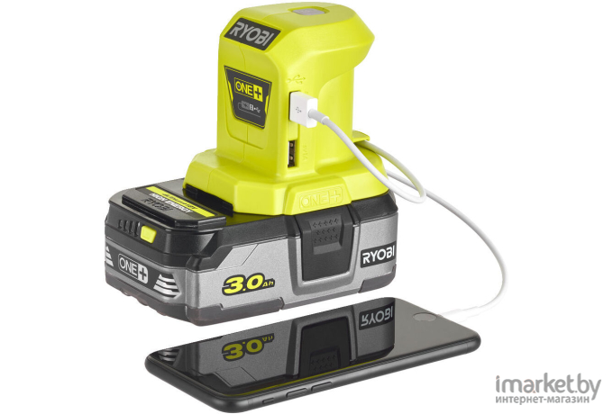 Адаптер RYOBI ONE + с аккумулятора 18В на USB R18USB-0 без батареи [5133004381]