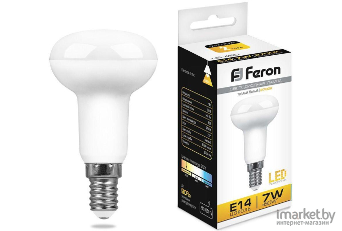 Светодиодная лампа Feron E14 7W 2700K LB-450 [25513]