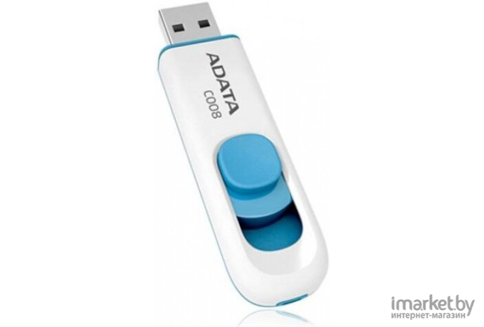 USB Flash A-Data C008 White+Blue 64 Гб (AC008-64G-RWE)