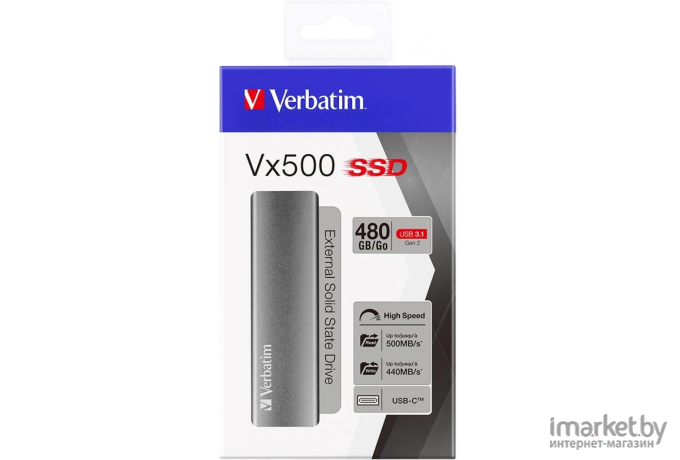 SSD диск Verbatim External USB 3.1 G2 480GB [47443]