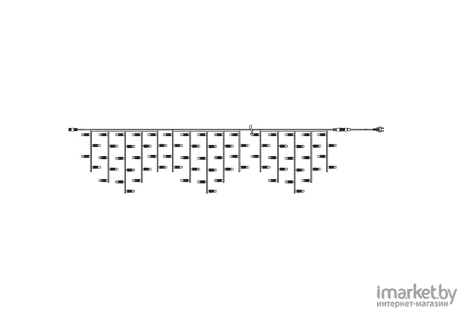 Новогодняя гирлянда Neon-night Айсикл бахрома 5.6х0.9 м белый [255-255]