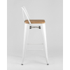 Барный стул Stool Group Tolix wood со спинкой белый глянцевый [YD-H765E-W LG-02]