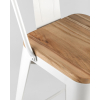 Барный стул Stool Group Tolix wood со спинкой белый глянцевый [YD-H765E-W LG-02]