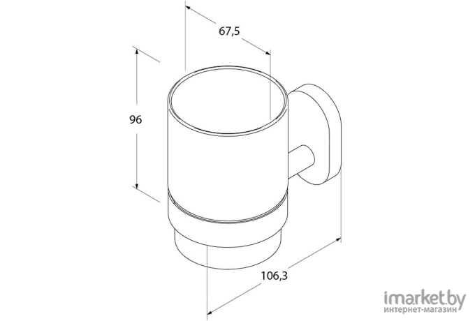 Стакан для ванной Iddis MRPSBC1I45