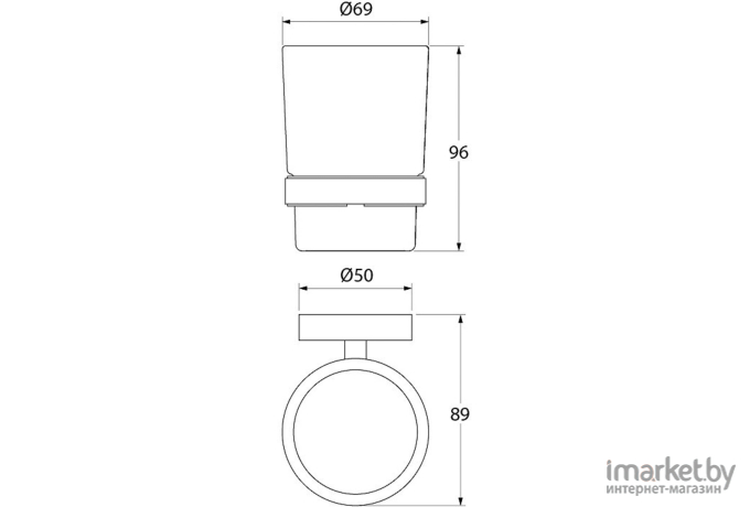 Стакан для ванной Iddis CALMBG1i45