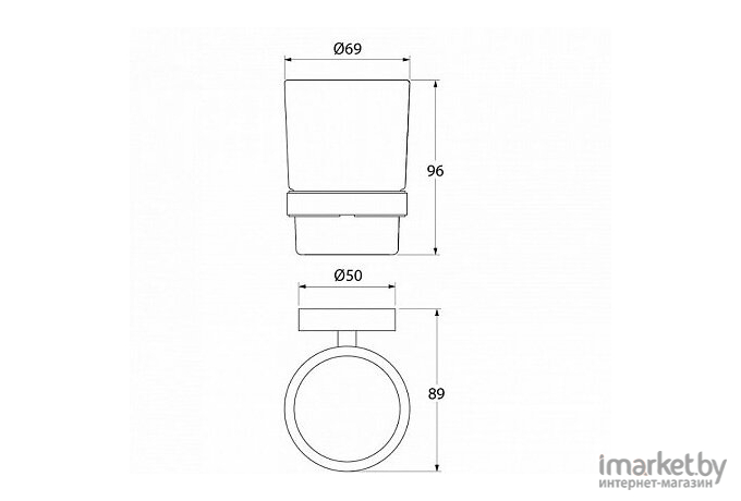 Стакан для ванной Iddis CALMBG1i45