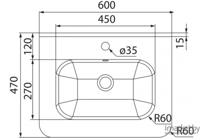 Тумба с умывальником Iddis с умывавльником 0106000i28 [EDI60W0i95K]