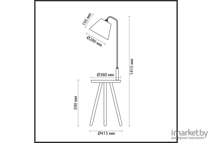 Торшер Odeon Light Kalda 4666/1F