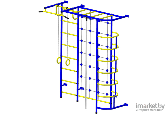Детский спортивный комплекс Пионер С5С синий/желтый
