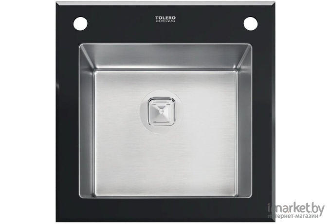 Кухонная мойка Tolero Glass TG-500 черный [4623722765048]