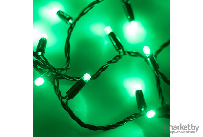 Светодиодная нить ARdecoled ARD-STRING-CLASSIC-10000-BLACK-100LED-FLASH GREEN [025801]