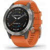 Умные часы Garmin Fenix 6 Sapphire титановый/оранжевый [010-02158-14]