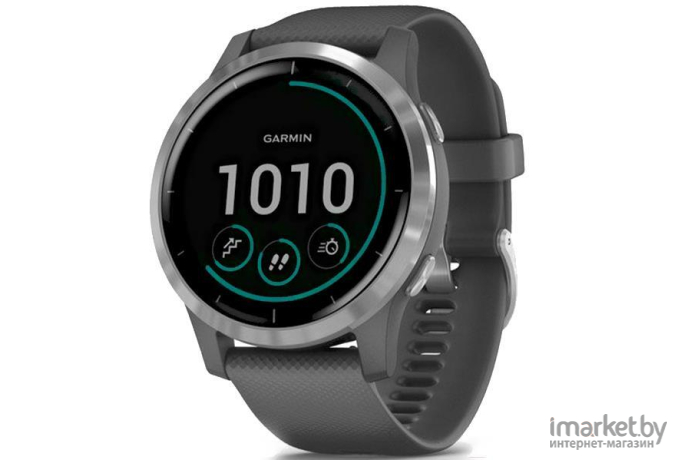 Умные часы Garmin Vivoactive 4 серебристый/серый [010-02174-03]