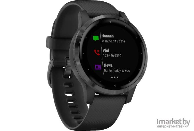 Умные часы Garmin Vivoactive 4s черный/серый [010-02172-13]