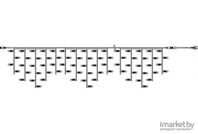 Новогодняя гирлянда Neon-night Айсикл 1.8х0.5 м 48 LED белый провод теплый белый [255-026]