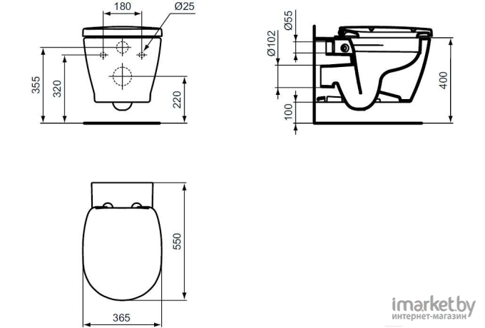 Унитаз Ideal Standard Connect Rimless [E814901]