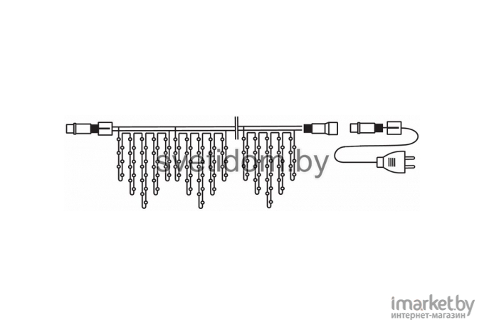 Новогодняя гирлянда Neon-night Айсикл 5.6х0.9 м 240 LED с эффектом мерцания белый [255-266]