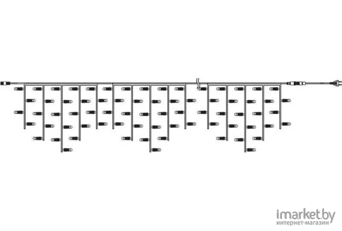 Новогодняя гирлянда Neon-night Айсикл 5.6х0.9 м 240 LED с эффектом мерцания белый [255-266]