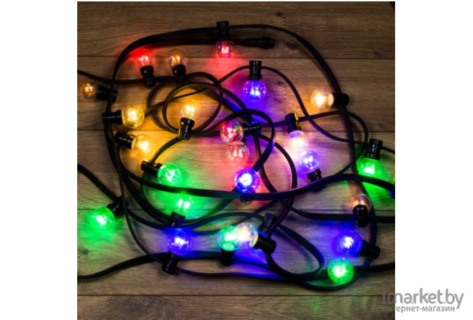 Новогодняя гирлянда Neon-night LED Galaxy Bulb String 10 м мультиколор провод черный [331-329]