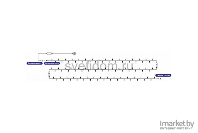 Светодиодная гирлянда Neon-night Дюраплей LED 20м белый [315-155]