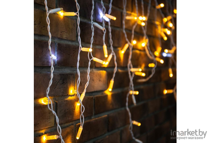 Новогодняя гирлянда Neon-night Айсикл 4.8x0.6m 176 LED Yellow [255-161]