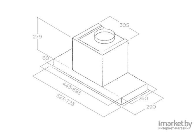 Вытяжка Elica HIDDEN IXGL/A/60