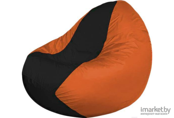 Кресло-мешок Flagman кресло Classic К2.1-165 черный/оранжевый