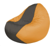 Кресло-мешок Flagman кресло Classic К2.1-73 темно-серый/светло-оранжевый