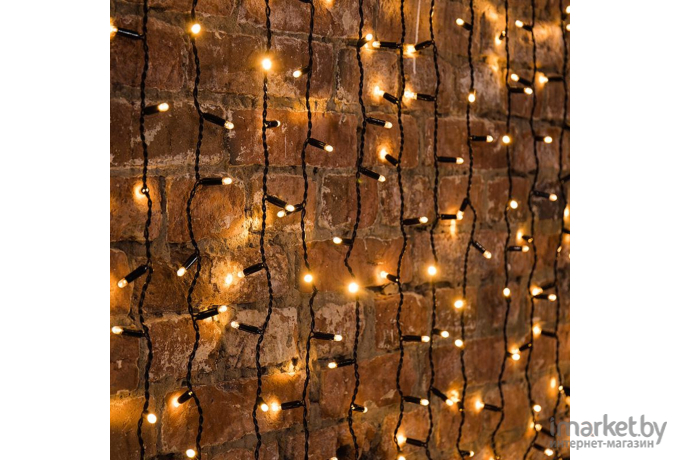 Новогодняя гирлянда Neon-night Дождь 2x1.5m 360 LED Warm-White [235-126]