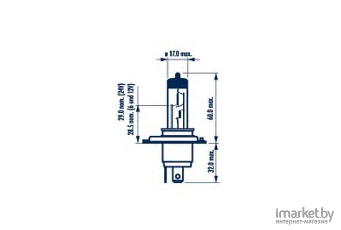 Автомобильная лампа Narva H4 48881