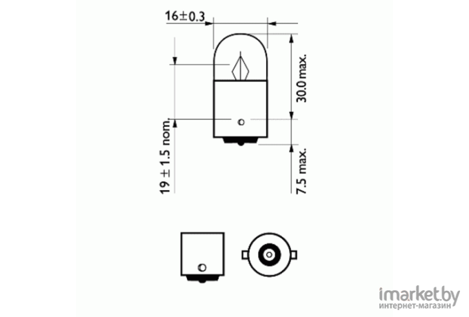 Автомобильная лампа Philips 12821CP [48269373]