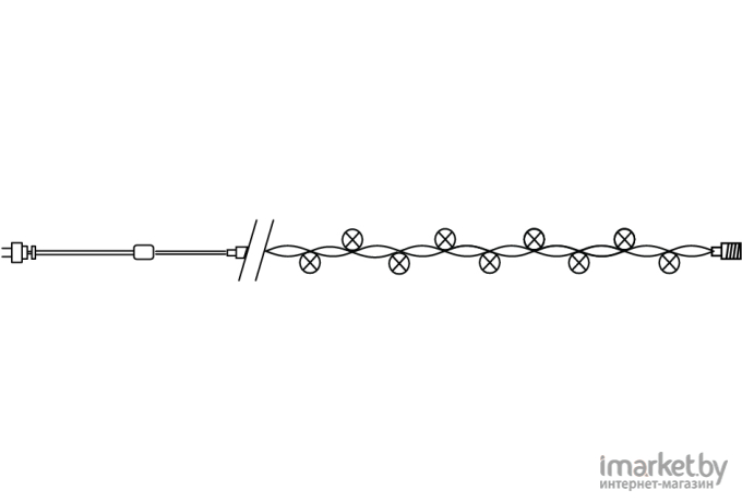 Новогодняя гирлянда Feron CL34 линейная 10 м +1.5м 230V мульти c питанием от сети [32975]