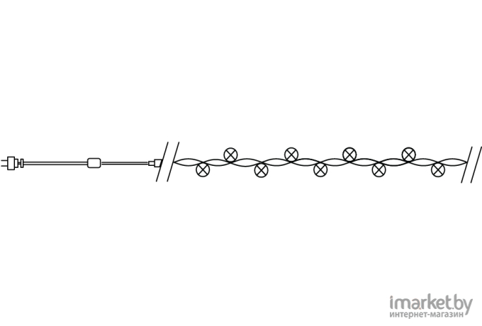 Новогодняя гирлянда Feron CL08 линейная 230V разноцветная c питанием от сети [32964]