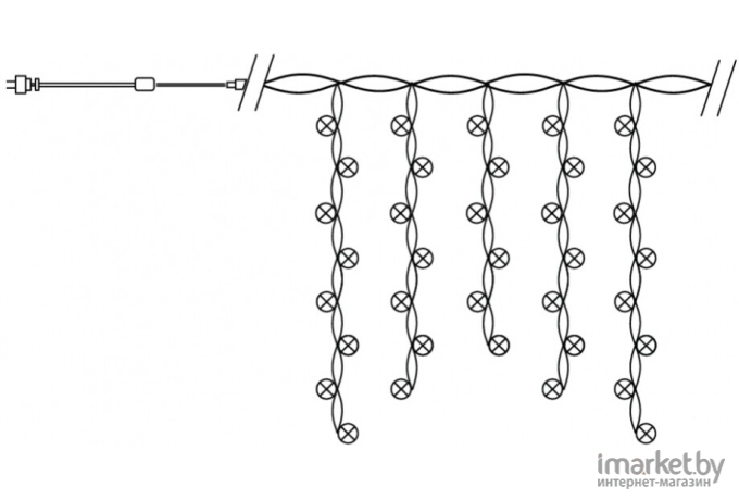 Светодиодная бахрома Feron CL23 230V 2700К c питанием от сети [32348]
