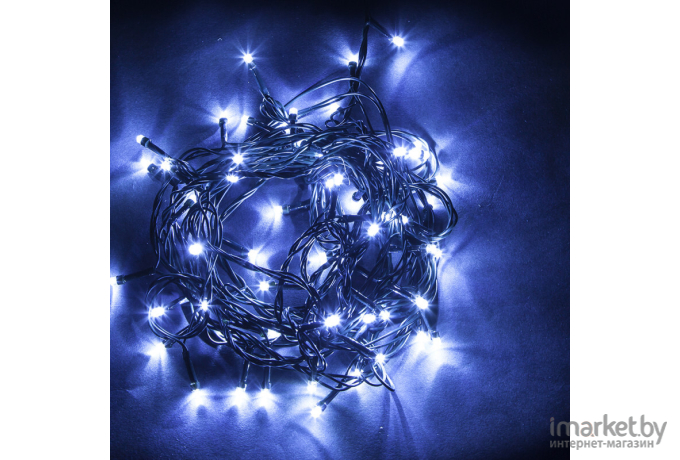 Новогодняя гирлянда Feron CL07 линейная 400 LED 40м +3м зеленый шнур синий [32315]