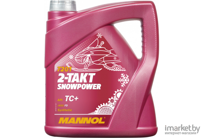 Моторное масло Mannol 2-Takt Snowpower TC+ 4л [MN7201-4]