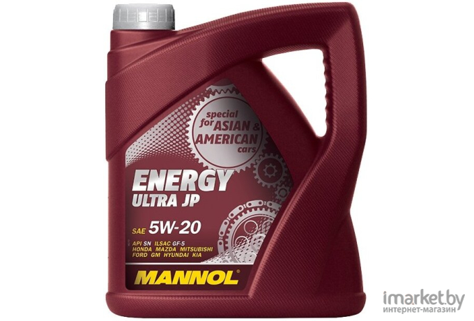 Моторное масло Mannol Energy Ultra JP 5W20 API SN 4л [MN7906-4]