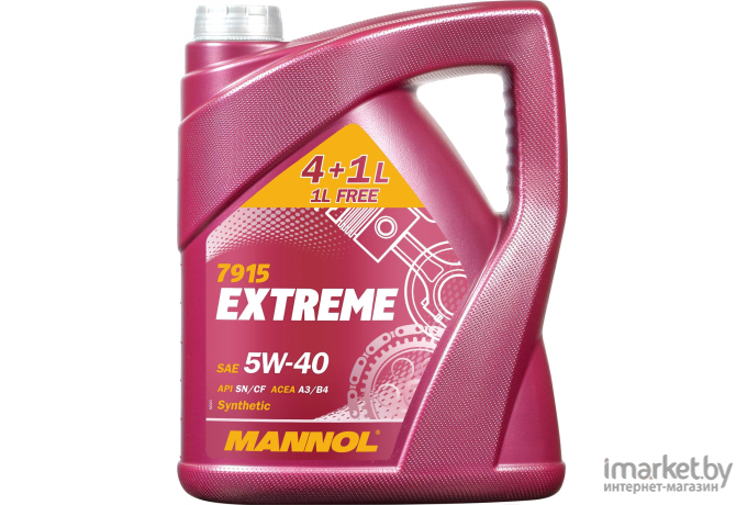 Моторное масло Mannol Extreme 5W40 SN/CF 5л [MN7915-5]