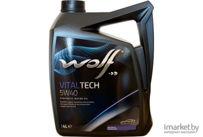 Моторное масло Wolf VitalTech 5W40 4л [16116/4]
