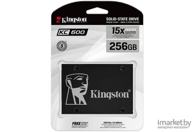 SSD диск Kingston 256G KC600 SATA3 [SKC600/256G]