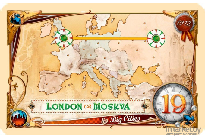 Настольная игра Мир Хобби Ticket to Ride: Европа дополнение [1912]