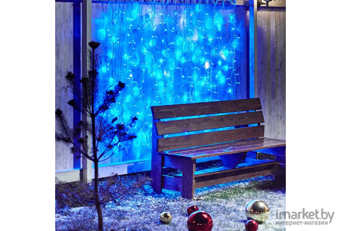 Новогодняя гирлянда Neon-night Светодиодный Дождь 2x1.5m 360 LED Blue [235-223]